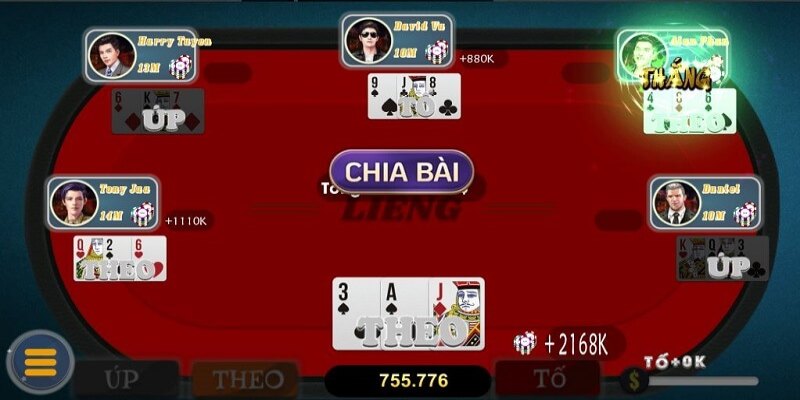 Số lượng người tham gia chơi bài