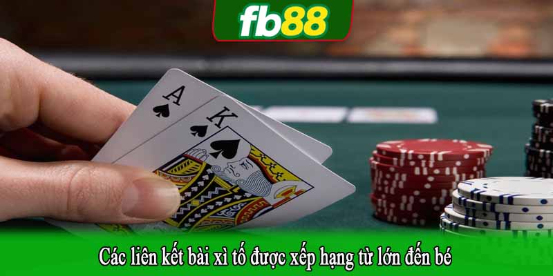 Các liên kết bài xì tố được xếp hạng từ lớn đến bé